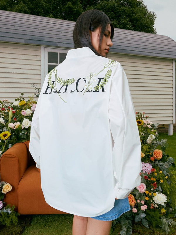 Ivy Floral Embroidery Long Sleeve Shirt - COPPING THREADS - Harsh and Cruel
