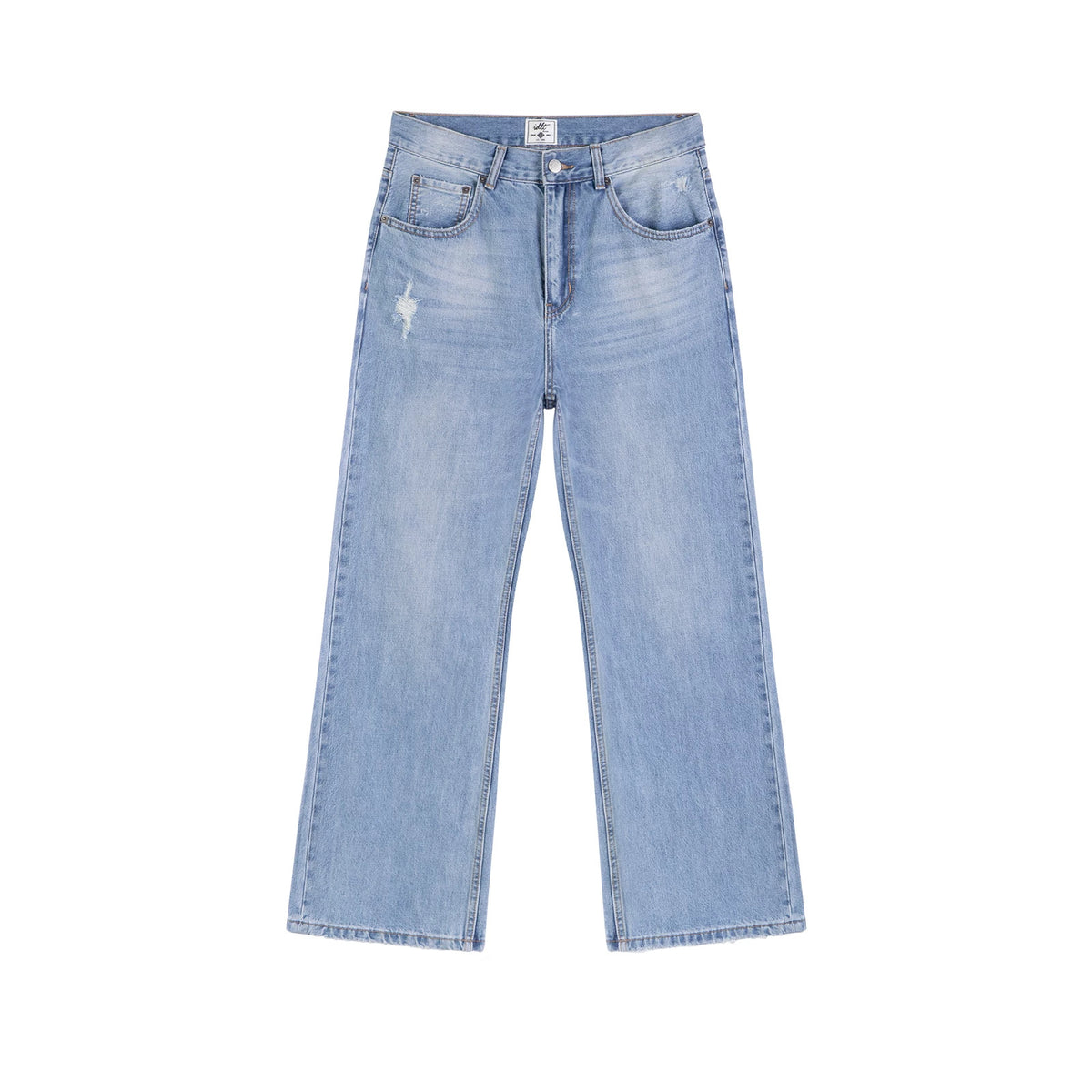 IDLT jeans, light blue front.