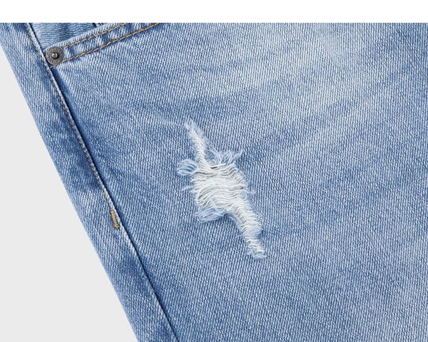 IDLT jeans, light blue distressed fabric.