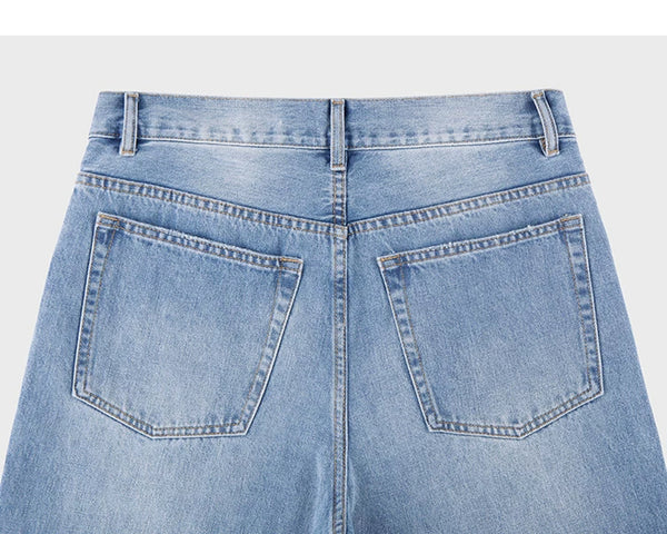 IDLT jeans, light blue back waistband and pockets.