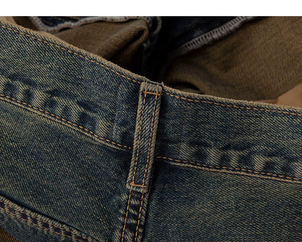 IDLT jeans, dark washed belt loop.