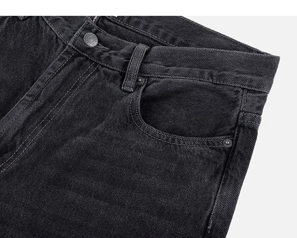 IDLT jeans, washed black side pocket.
