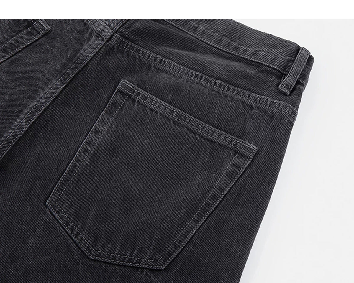 IDLT jeans, washed black back pocket.