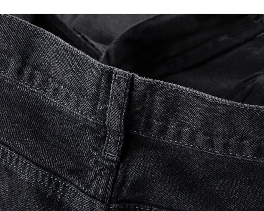 IDLT jeans, washed black belt loop.