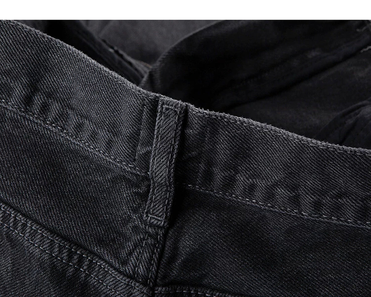 IDLT jeans, washed black belt loop.