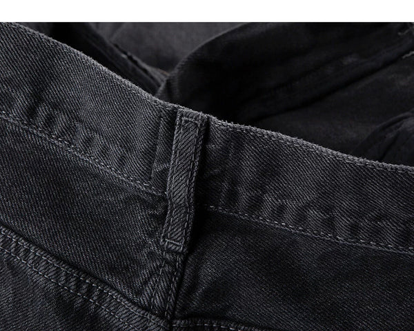 IDLT jeans, washed black belt loop.