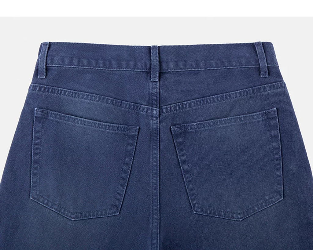 IDLT jeans, blue back waistband and pockets.