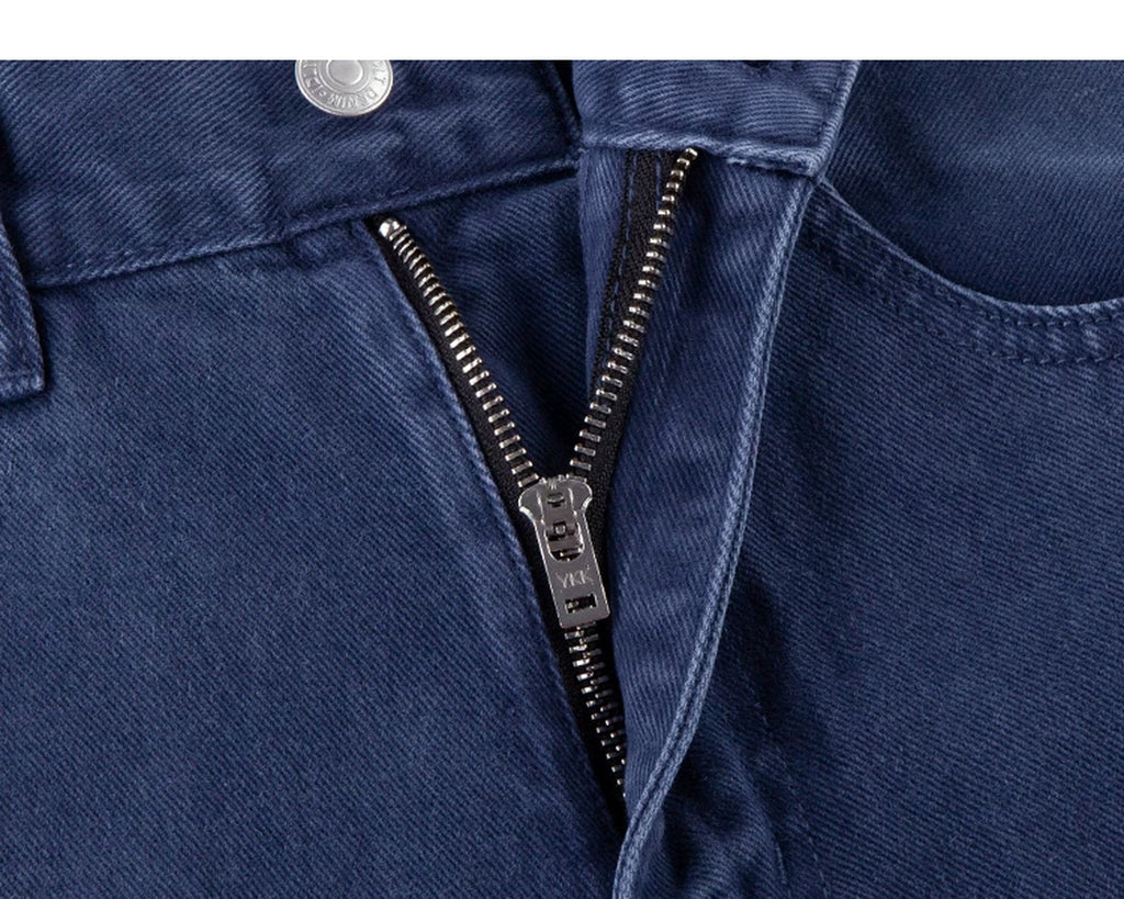 IDLT jeans, blue zip fly.