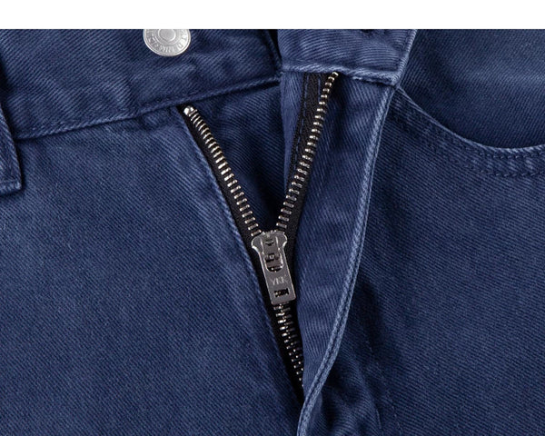 IDLT jeans, blue zip fly.