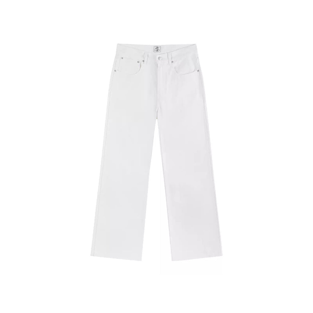IDLT jeans, white front.