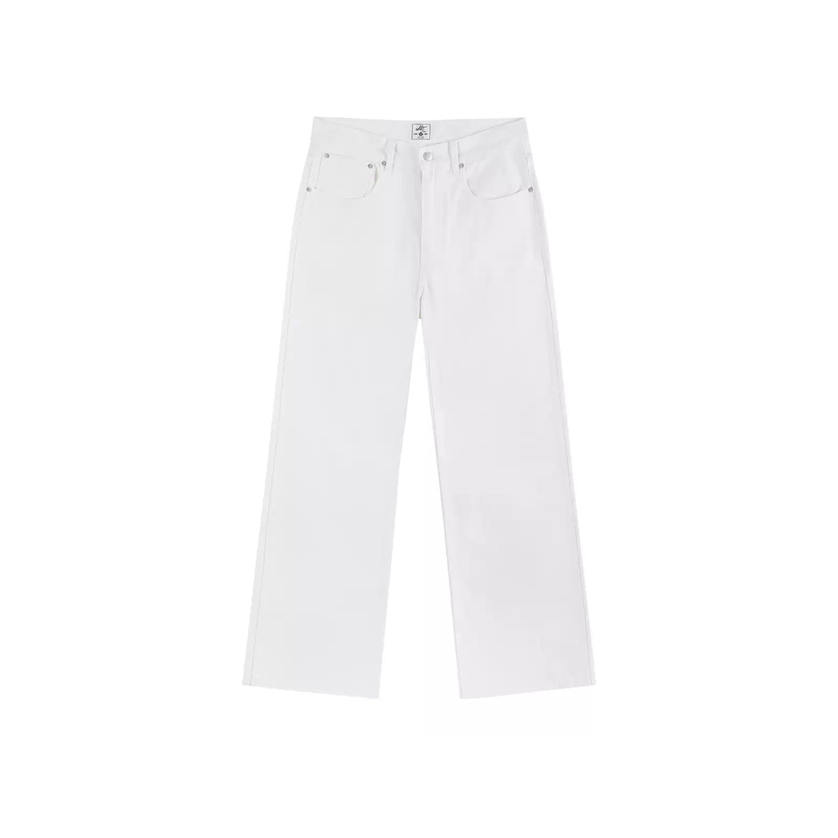 IDLT jeans, white front.