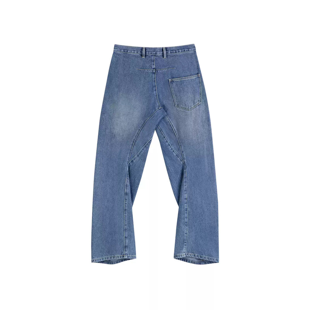 IDLT jeans, washed blue back.
