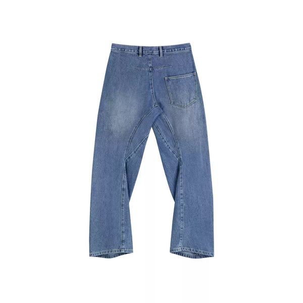 IDLT jeans, washed blue back.