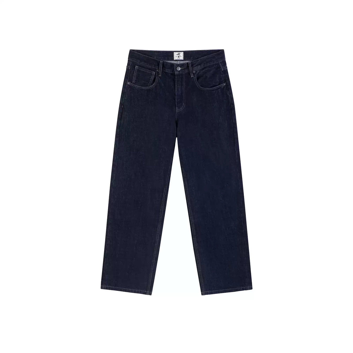 IDLT jeans, dark blue front.