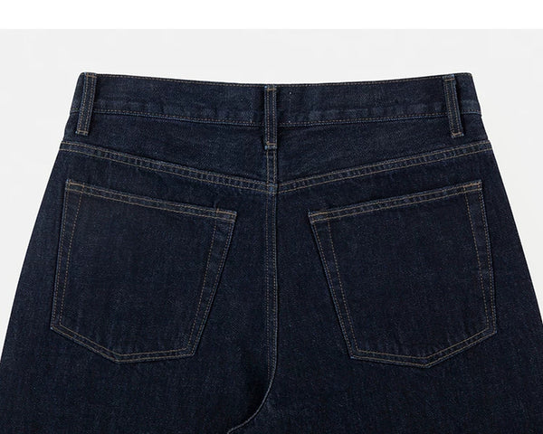 IDLT jeans, dark blue back waistband and pockets.