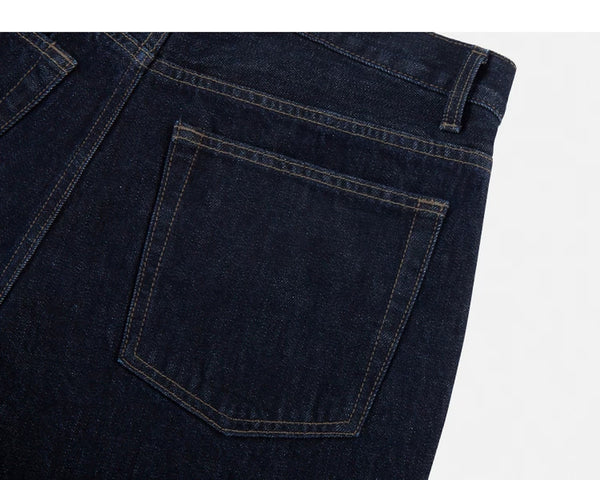 IDLT jeans, dark blue back pocket.