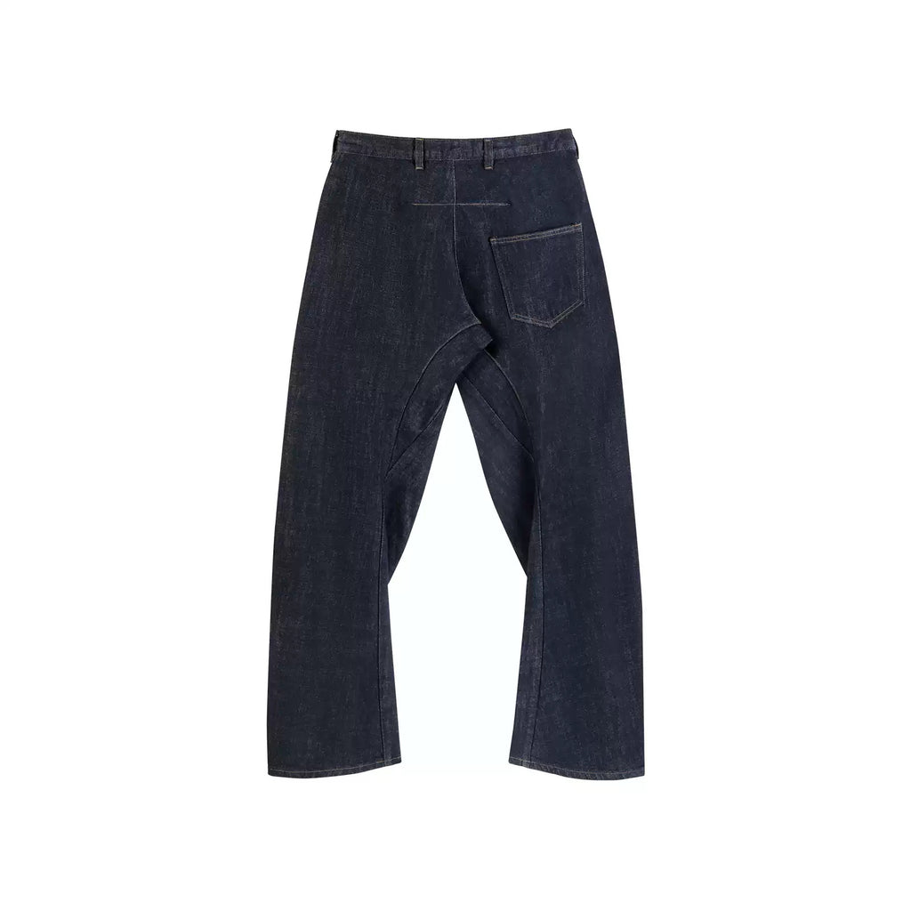IDLT jeans, dark blue back.