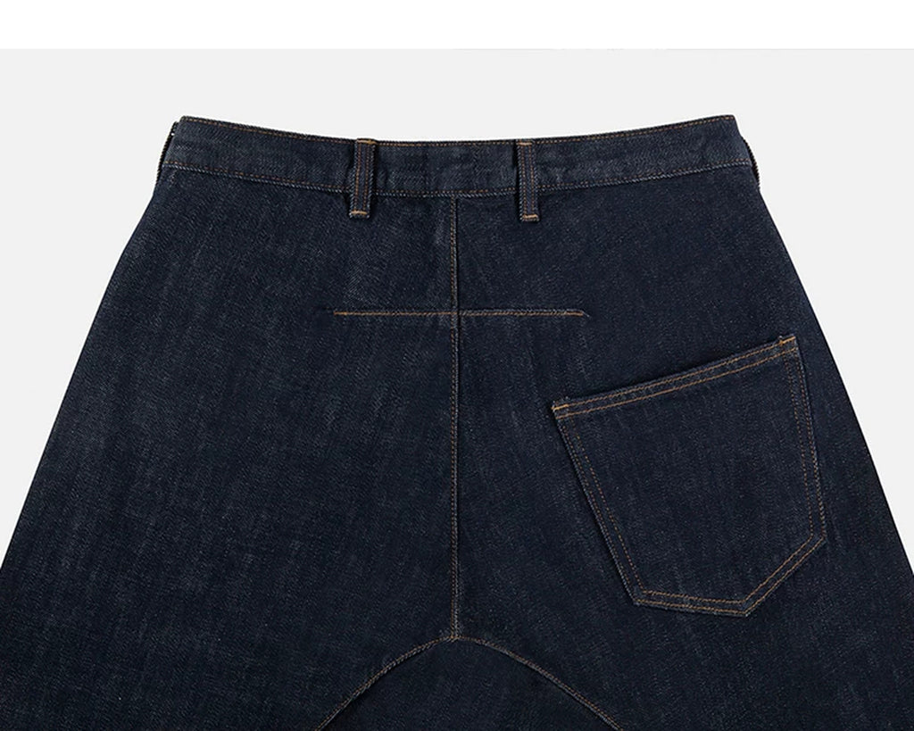 IDLT jeans, dark blue back waistband.
