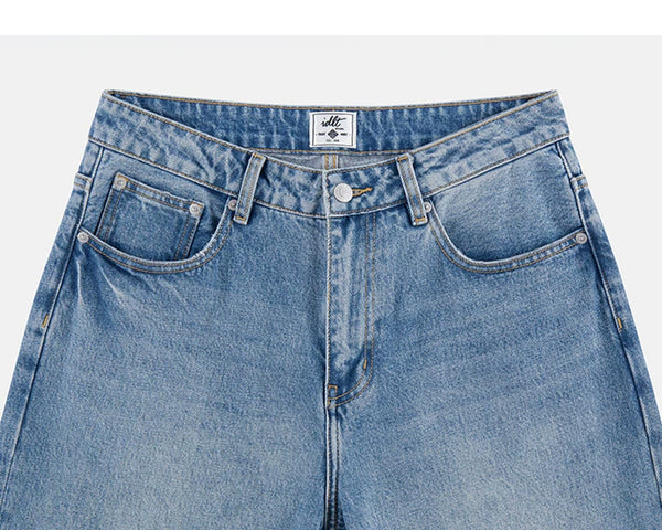 IDLT jeans, washed blue waistband and pockets.