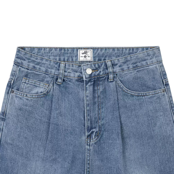 IDLT jeans, washed blue waistband and pockets.