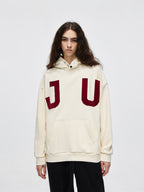 JUNI Plush Letter Puff Print Hoodie - COPPING THREADS - CT Select