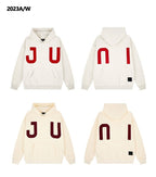 JUNI Plush Letter Puff Print Hoodie - COPPING THREADS - CT Select