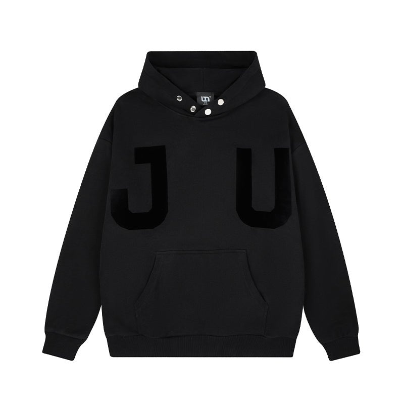 JUNI Plush Letter Puff Print Hoodie - COPPING THREADS - CT Select