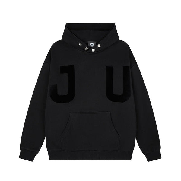 JUNI Plush Letter Puff Print Hoodie - COPPING THREADS - CT Select
