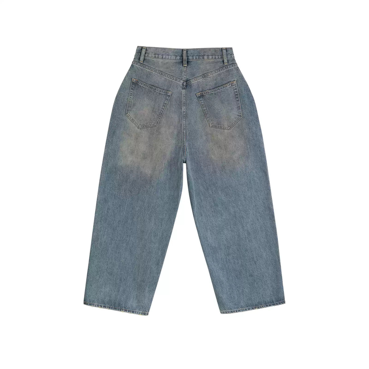 IDLT jeans, washed blue back.