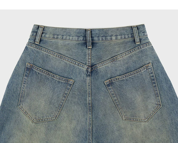 IDLT jeans, washed blue back waistband and pockets.
