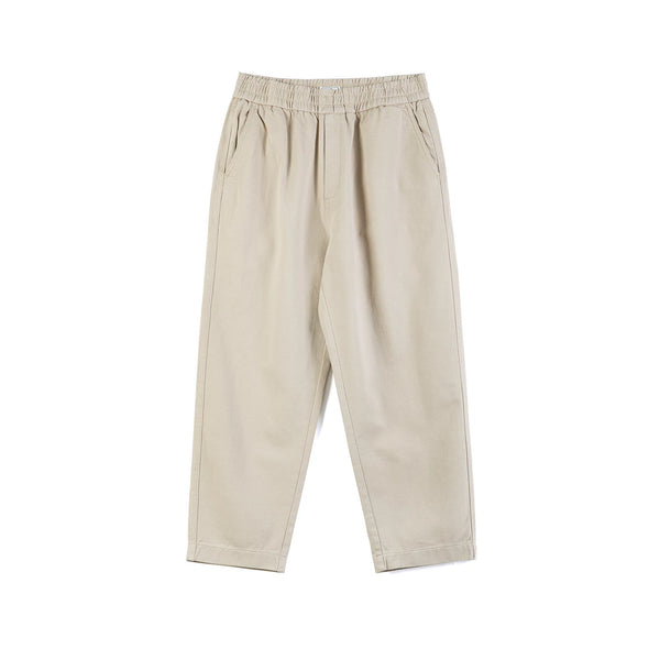 IDLT elastic waist trousers, beige front.