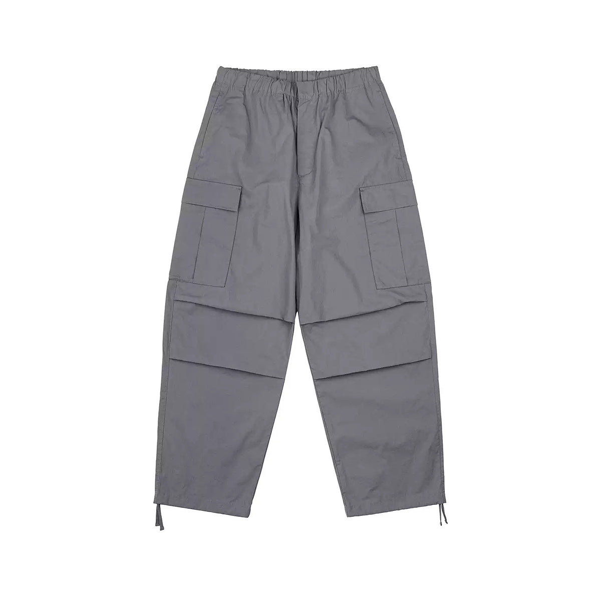 IDLT cargo pants, gray front.
