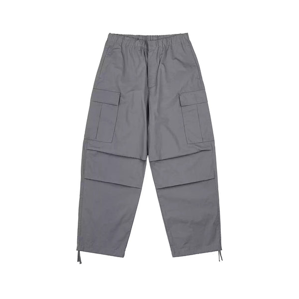 IDLT cargo pants, gray front.