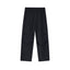 IDLT drawstring trousers, black front.
