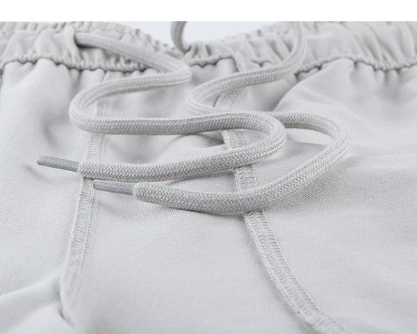 IDLT drawstring trousers, light gray inner drawstring.