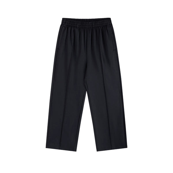 IDLT wide leg trousers, black front.