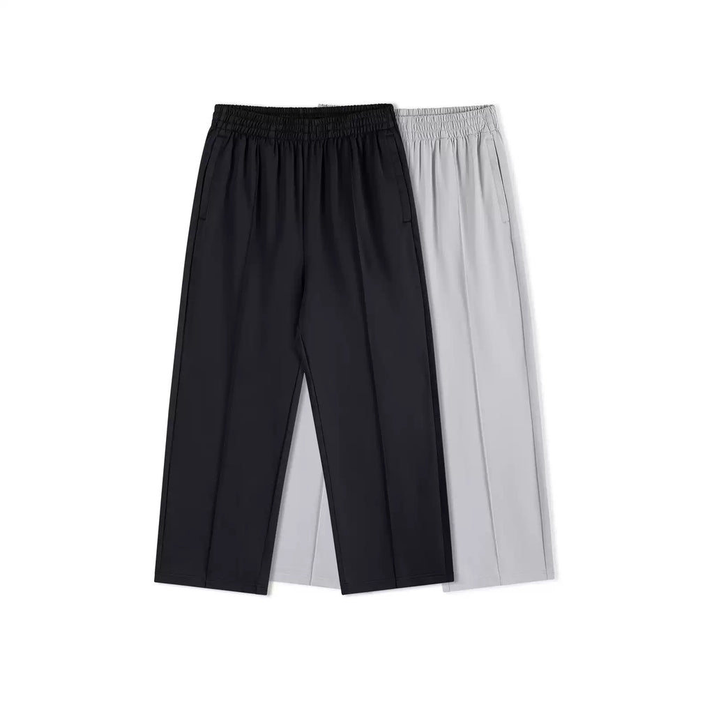IDLT wide leg trousers, black and gray color lineup.