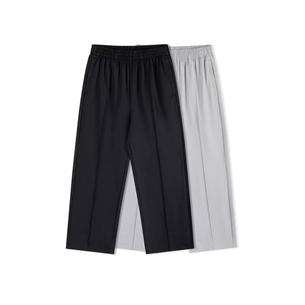 IDLT wide leg trousers, black and gray color lineup.