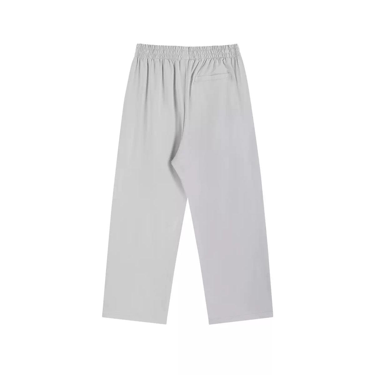 IDLT wide leg trousers, light gray back.