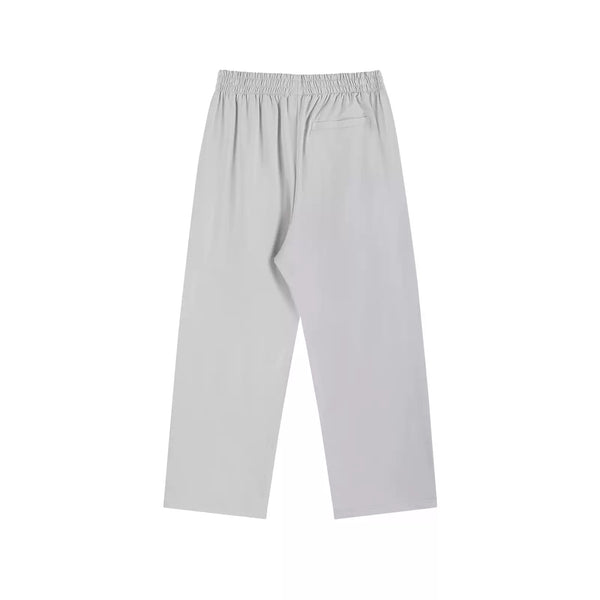 IDLT wide leg trousers, light gray back.