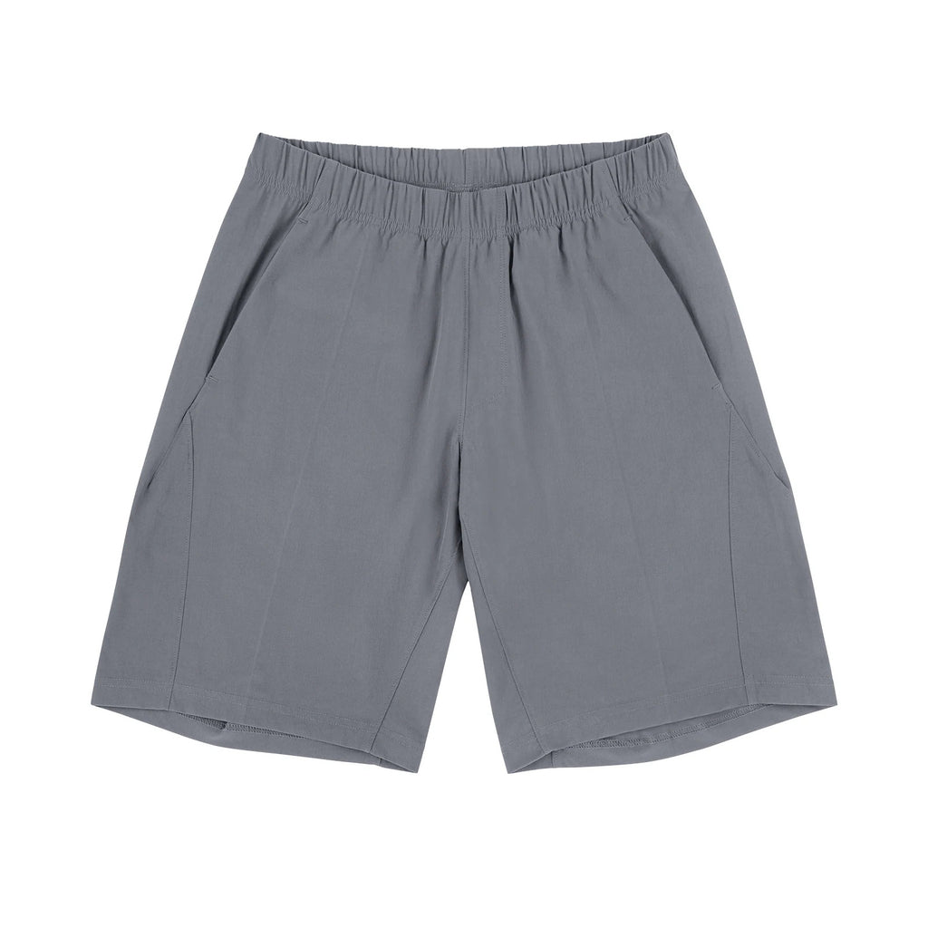 IDLT shorts, gray front.