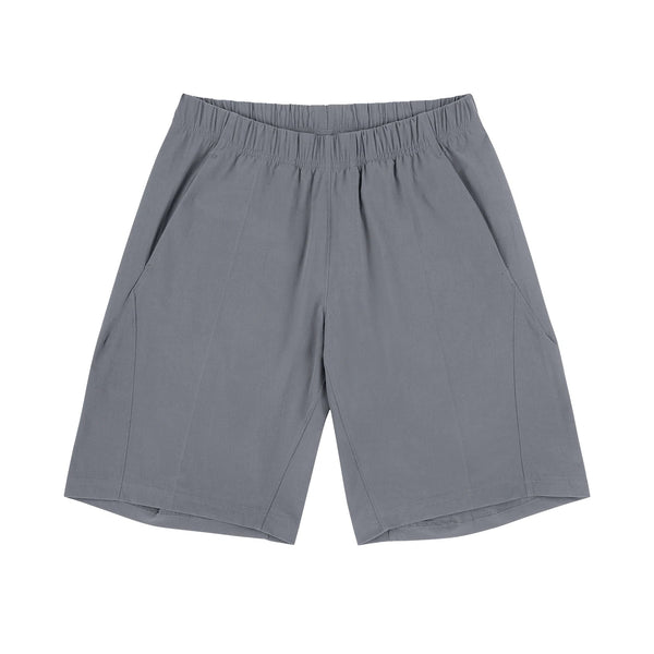 IDLT shorts, gray front.