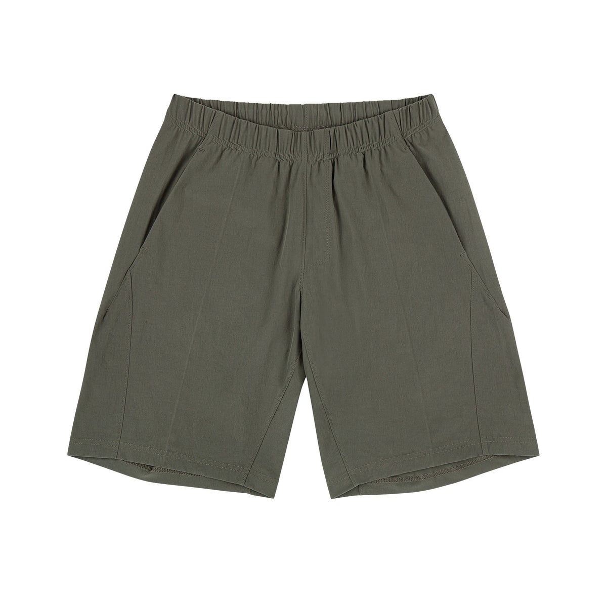 IDLT shorts, olive front.