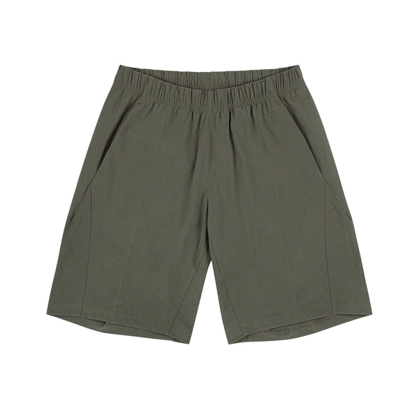 IDLT shorts, olive front.