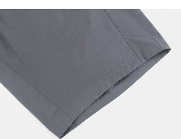 IDLT shorts, gray hem.