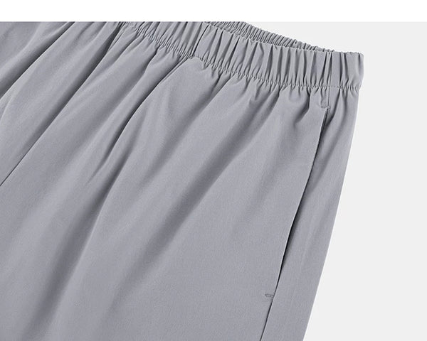 IDLT shorts, light gray side pocket.