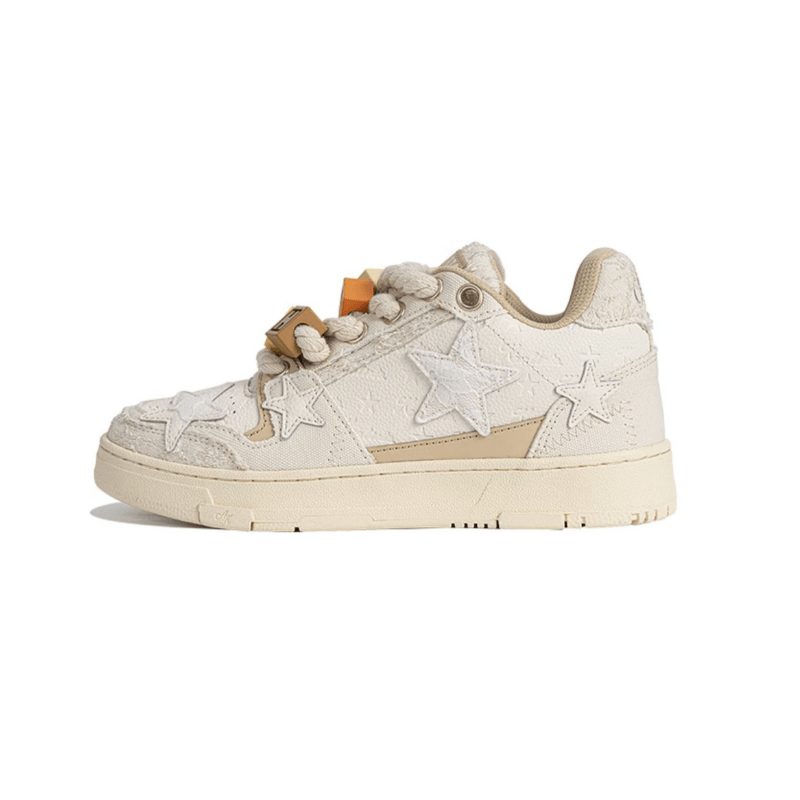 KAALIXTO Beige Star Sneakers - COPPING THREADS - KAALIXTO Hauptbild
