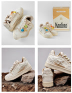 KAALIXTO Beige Star Sneakers - COPPING THREADS - KAALIXTO