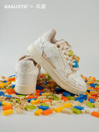 KAALIXTO Beige Star Sneakers - COPPING THREADS - KAALIXTO