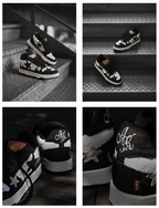 KAALIXTO Black Denim Star Sneakers - COPPING THREADS - KAALIXTO